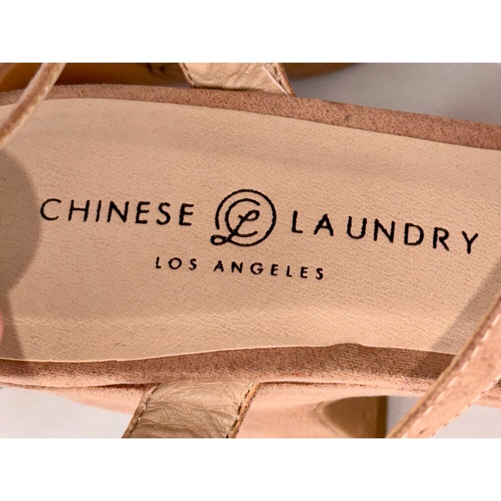 Chinese Laundry Tan Suede Platform Sandals 11M - Picture 7 of 8